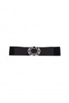 QUEEN HELENA Ceinture Élastique Bijoux pour Femme C1022-1 Noir, Taille unique