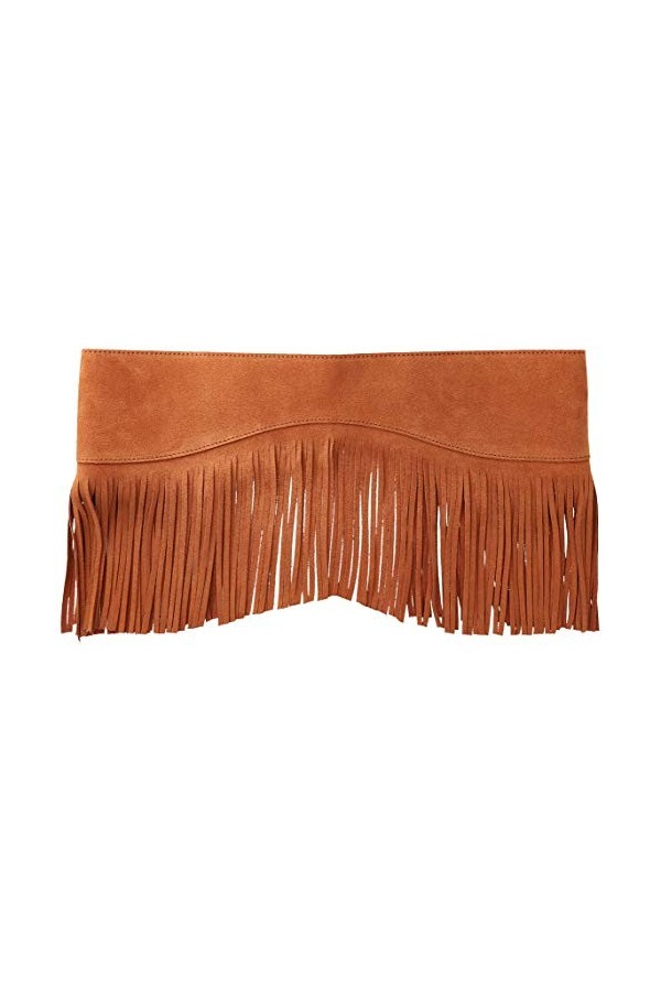 Pinko Love Berry Woven Belt Suede WO Ceinture, L69_Marron foncé, M Femme