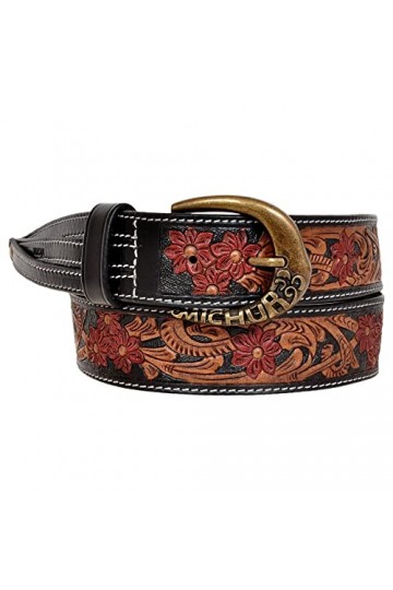 Ceintures en cuir MICHUR Flora pour hommes, ceintures en cuir pour homme, ceintures en cuir, dans les couleurs noir, rouge et