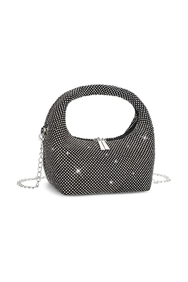 BAIGIO Strass Embrayage Sacs a Main pour Femmes Sacs de Soiree Sparkly Purse Bling Wedding Clutch Glitter Crossbody Sac a Ban