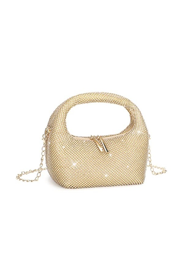 BAIGIO Strass Embrayage Sacs a Main pour Femmes Sacs de Soiree Sparkly Purse Bling Wedding Clutch Glitter Crossbody Sac a Ban