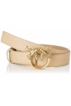 Pinko Love Berry H3 Belt Vello Set Ceinture, D28q_Beige Safari-Antique Gold, M Femme