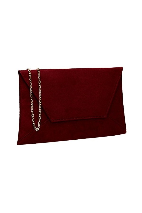 SWANKYSWANS Dory Pochette fine en suédine pour fête, bal de fin dannée, mariage, violet, Taille unique