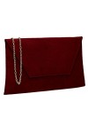 SWANKYSWANS Dory Pochette fine en suédine pour fête, bal de fin dannée, mariage, violet, Taille unique