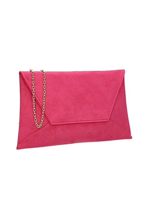 SWANKYSWANS Dory Pochette fine en suédine pour fête, bal de fin dannée, mariage, violet, Taille unique