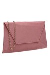 SWANKYSWANS Dory Pochette fine en suédine pour fête, bal de fin dannée, mariage, violet, Taille unique
