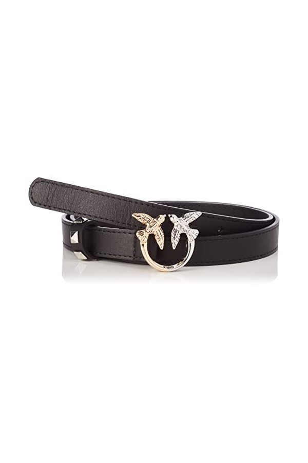 Pinko Love Berry H2 Belt Vitello BOR Ceinture, Z14h_White-Double Color, M Femme