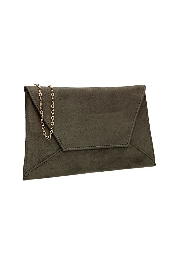 SWANKYSWANS Dory Pochette fine en suédine pour fête, bal de fin dannée, mariage, violet, Taille unique