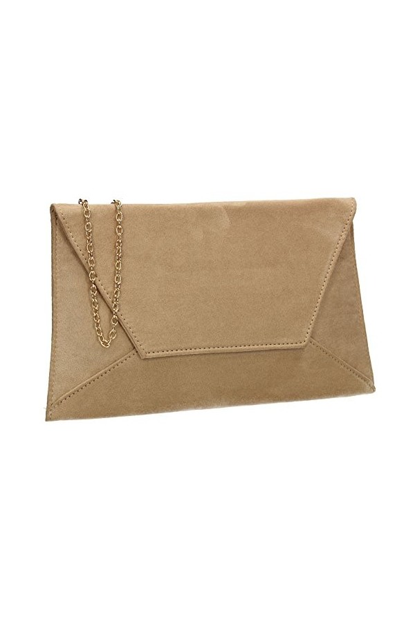 SWANKYSWANS Dory Pochette fine en suédine pour fête, bal de fin dannée, mariage, violet, Taille unique