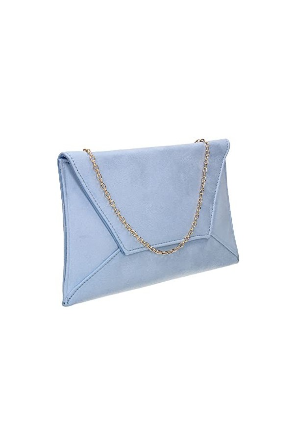 SWANKYSWANS Dory Pochette fine en suédine pour fête, bal de fin dannée, mariage, violet, Taille unique