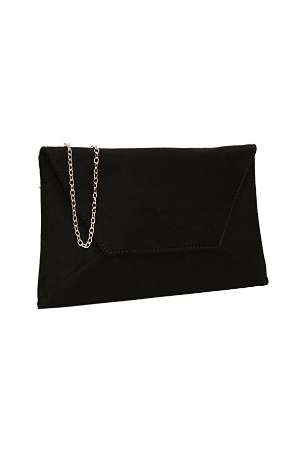 SWANKYSWANS Dory Pochette fine en suédine pour fête, bal de fin dannée, mariage, violet, Taille unique