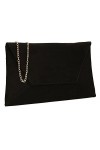 SWANKYSWANS Dory Pochette fine en suédine pour fête, bal de fin dannée, mariage, violet, Taille unique