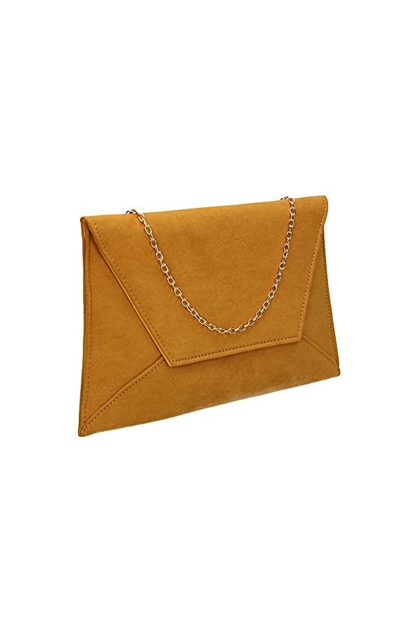 SWANKYSWANS Dory Pochette fine en suédine pour fête, bal de fin dannée, mariage, violet, Taille unique