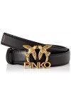 Pinko Love Berry H3 Belt VIT.Soie Le Ceinture, Z99q_Noir-Antique Gold, XS Femme