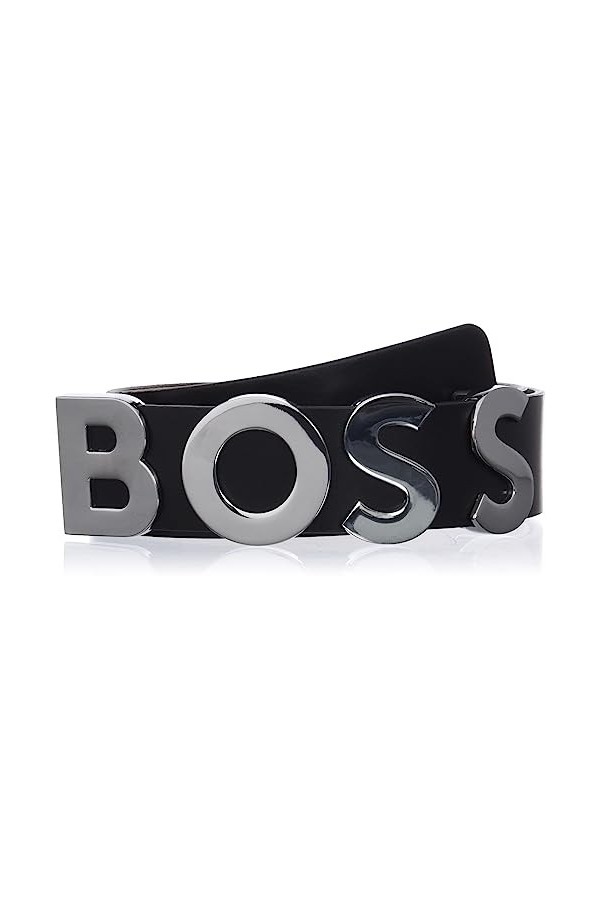 BOSS Femmes Bold Belt 3,5cm Ceinture en cuir italien avec boucle logo
