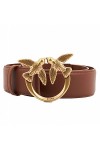 Pinko Love Berry H4 Belt Veau Set Ceinture, D28q_Beige Safari-Antique Gold, XS Femme