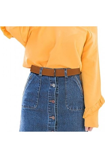 TIESOME Ceinture élastique réglable pour femme, ceinture extensible invisible à boucle plate, ceinture invisible pour pantalo