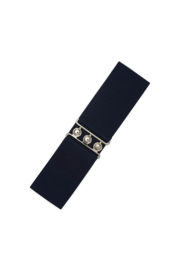 Ro Rox Large Ceinture Vintage Rétro Élastiquée pour Femmes - Taille 36-56 Gris charbon, Medium 