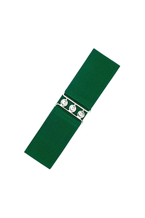 Ro Rox Ceinture Large De Rétro Vintage Élastiquée - De Nombreuses Couleurs - Taille 36-56 - Vert - M