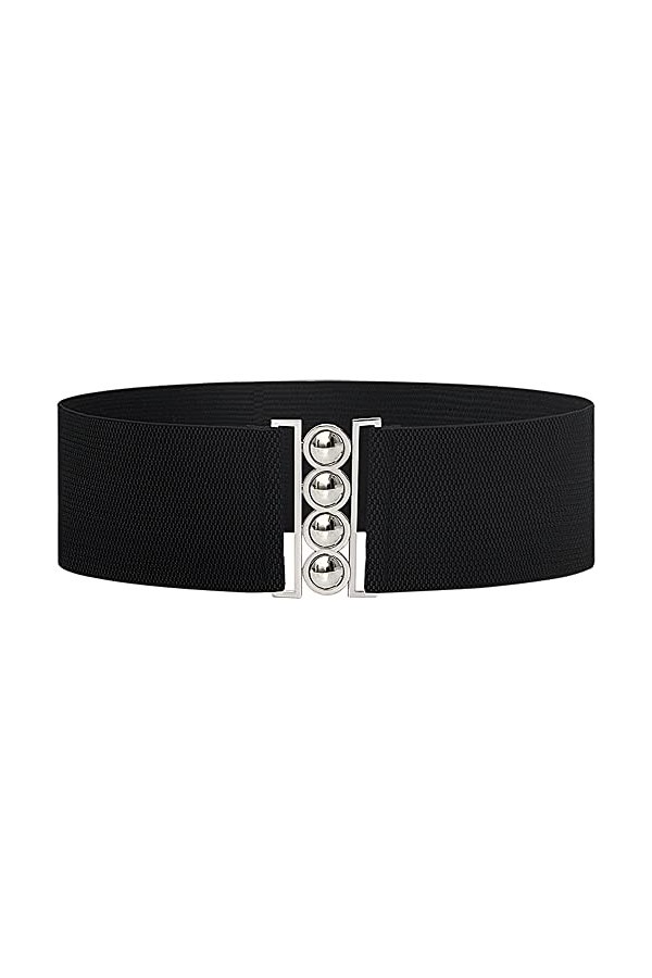 Liitata Ceinture élastique large pour femme - Ceinture élastique vintage extensible - Ceinture de mode RCA réglable avec bouc