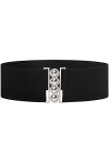 Liitata Ceinture élastique large pour femme - Ceinture élastique vintage extensible - Ceinture de mode RCA réglable avec bouc