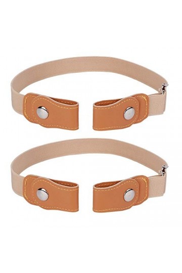 Zerodis Ceinture de taille, 2 pièces ceinture réglable unisexe sans boucle ceinture extensible pour femmes hommes enfants 100