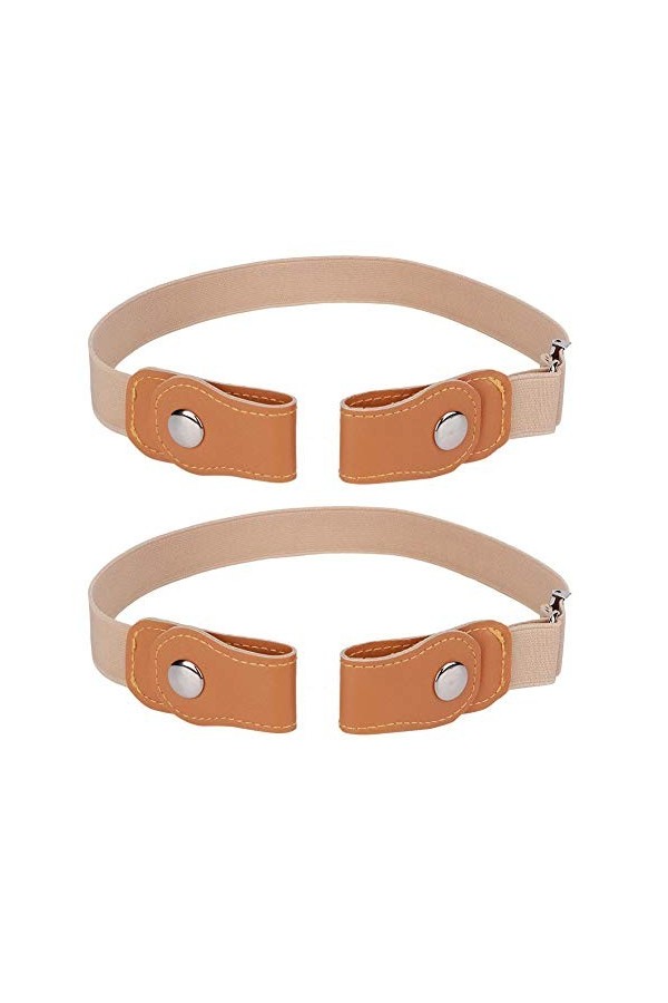 Zerodis Ceinture de taille, 2 pièces ceinture réglable unisexe sans boucle ceinture extensible pour femmes hommes enfants 100