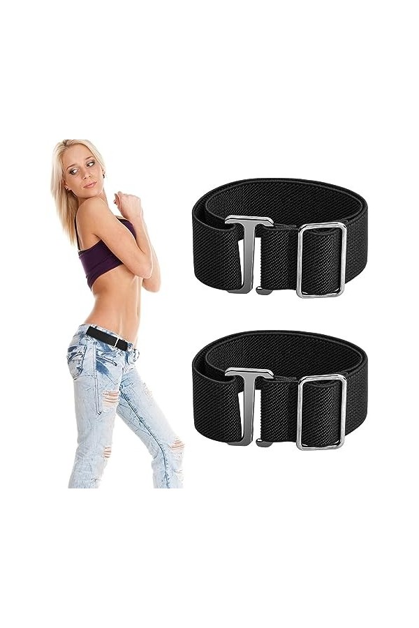 dentedeleao Ceinture Élastique sans Boucle pour Femmes et Hommes, Ceinture Stretch Invisible pour Un Confort Élevé, Ceinture 