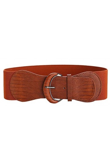 INOGIH Ceintures élastiques Ceinture à taille large pour vêtements pour femmes, Camel, Misura per girovita da 76 a 94 cm