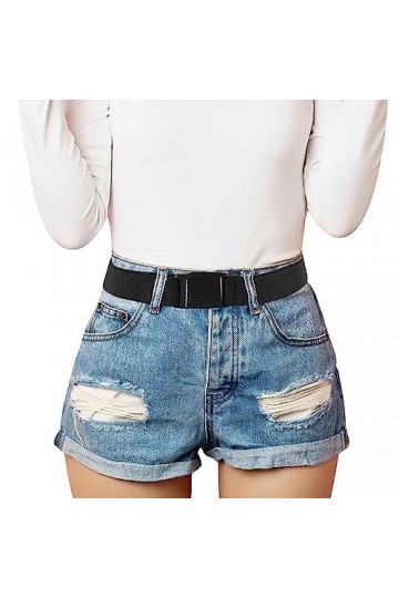 TIESOME Ceinture Invisible Femme, No Show Femme Ceintures Extensibles Ceinture Élastique Réglable No Show Ceinture Ceinture W