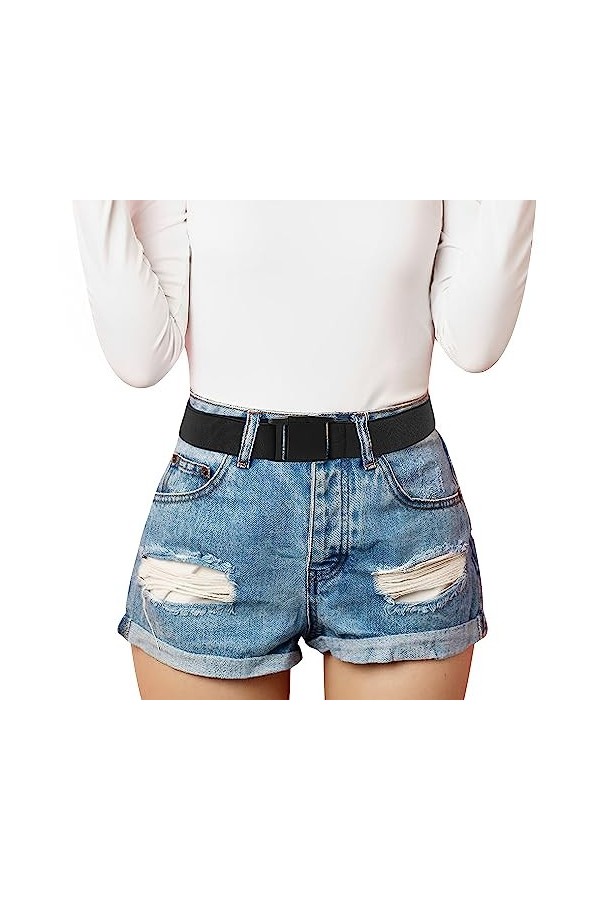 TIESOME Ceinture Invisible Femme, No Show Femme Ceintures Extensibles Ceinture Élastique Réglable No Show Ceinture Ceinture W