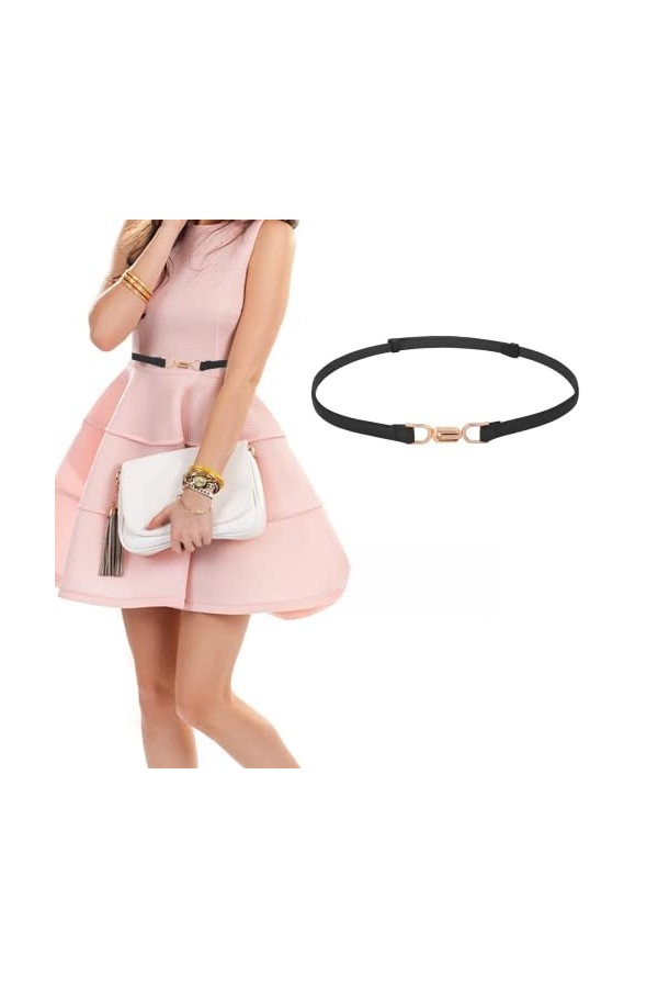 AOOGON Ceinture Fine, Réglables Ceinture Élégante, Robe Décoration Ceinture Fine pour Pantalons, Jeans, Robes