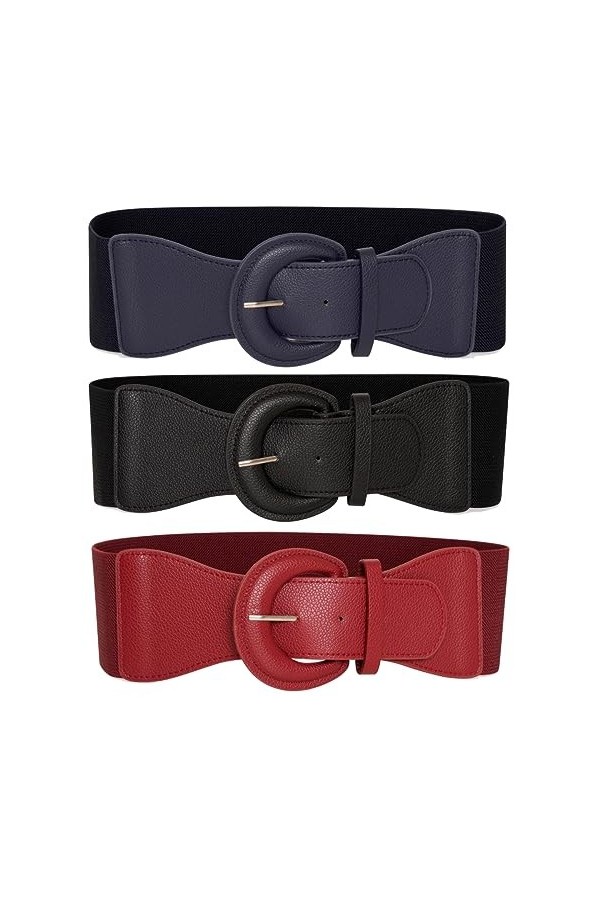 Ro Rox Raya Ceinture dinfirmière élastique Stretch large 50s Retro Vintage Waist Cincher, Bleu