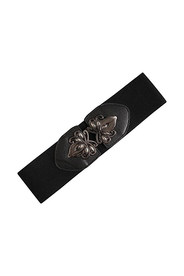 Ro Rox Orla Ceinture Celtique Large élastique Extensible Rétro Vintage Serre-taille - Noire S 