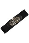 Ro Rox Catorina Ceinture Celtique Large élastique Extensible Rétro Vintage Serre-taille - Noire M 