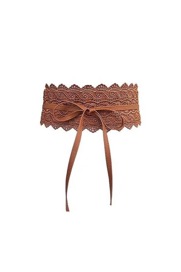 TENDYCOCO Ceinture Femme Large Pour Robe Lace up Ceinture Large Femme Élastique Stretch Grosse Ceinture Femme Pour Robe