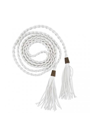 Ayliss Ceinture tressée pour femme - Blanc - Taille unique