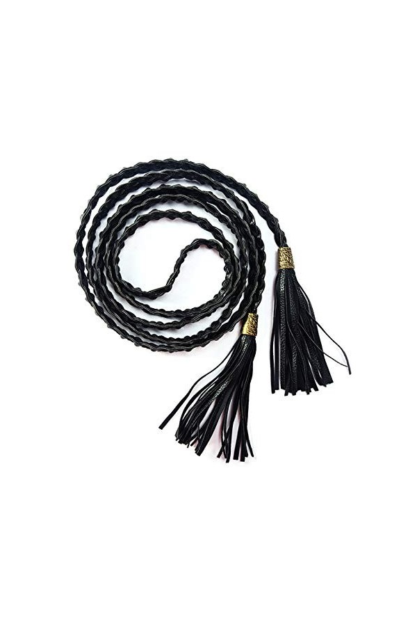 Ayliss Ceinture tressée pour femme - Blanc - Taille unique