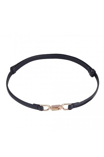 QianFenShi 1 Pièce Ceinture Fine Femme,Ceinture Fine,Ceinture Fine En Cuir Réglable,Avec Boucle Dorée,Ceintures De Taille Pou