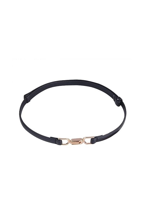 QianFenShi 1 Pièce Ceinture Fine Femme,Ceinture Fine,Ceinture Fine En Cuir Réglable,Avec Boucle Dorée,Ceintures De Taille Pou