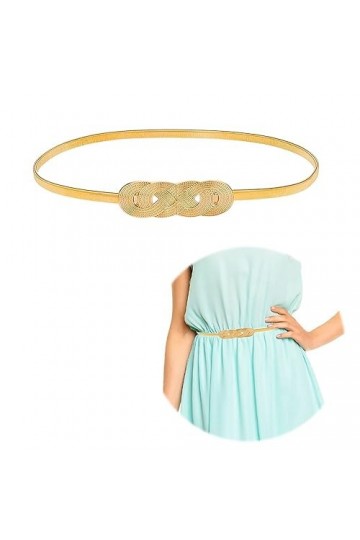 Hcoviv Ceinture tendance pour femme - Taille élégante avec design unique en métal - Ceinture fine réglable en métal, 1, 1