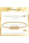 Hcoviv Ceinture tendance pour femme - Taille élégante avec design unique en métal - Ceinture fine réglable en métal, 1, 1