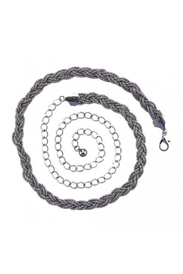 118cm Réglable Mode Taille Ceintures pour Femmes - Tresse Strass Design 231 - Élégant Fermoir Boucle - Idéal Accessoire Tenda