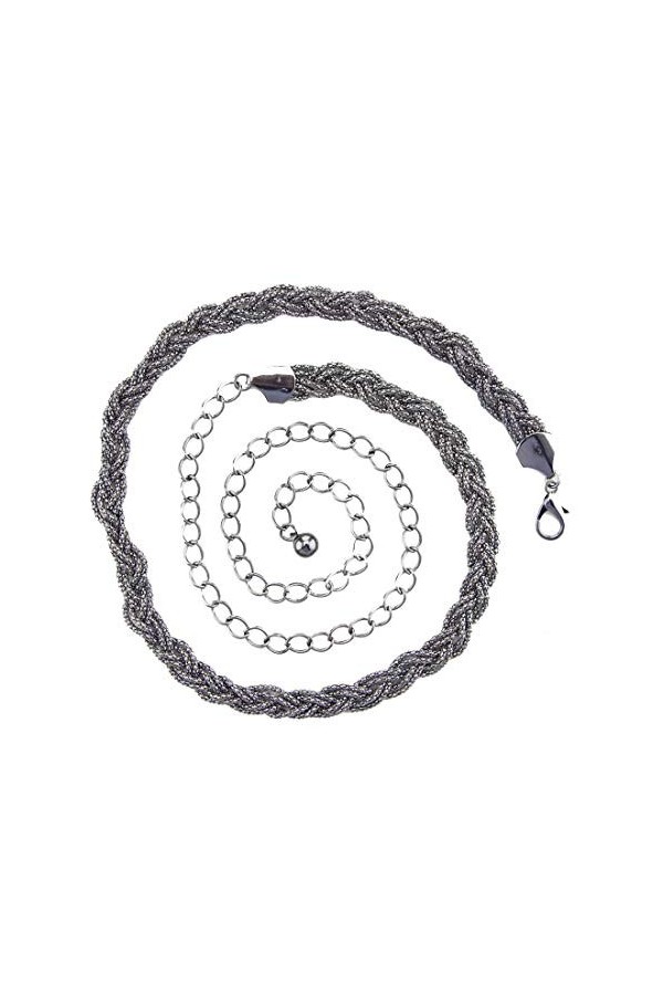 118cm Réglable Mode Taille Ceintures pour Femmes - Tresse Strass Design 231 - Élégant Fermoir Boucle - Idéal Accessoire Tenda