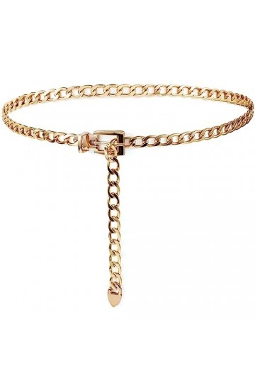 TIESOME Ceinture Chaîne pour Femme, Ceinture Chaîne en Métal Ceinture Réglable, Ceinture Maigre, Jupe Ceinture pour Femme, Ce