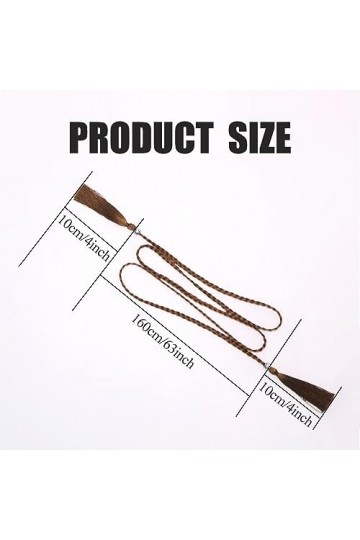 CORTNEY 3 Pièces Ceinture Femme Dorée, Ceinture Fine Nœud Papillon pour Femmes, Boho Auto-Cravate Taille Corde Ceinture Femme