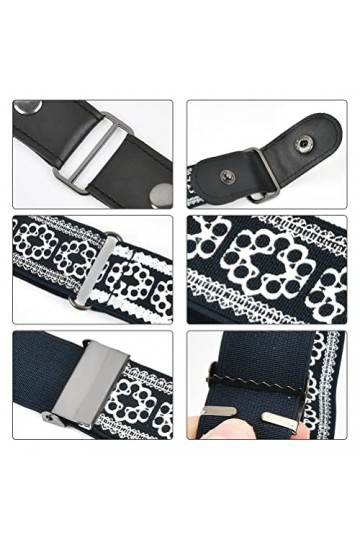 "N/A" 6 Pièces Ceinture Extensible sans Boucle Ceinture sans Boucle Ceinture Élastique Invisible Unisexe Ceinture Ajustable s