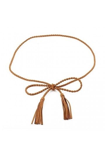 Mikiuly Ceinture en Tressée, Mode Robe Ceinture Fine, Ceinture de Frange Tissée pour Femmes, avec Franges, pour Robes, Jeans,