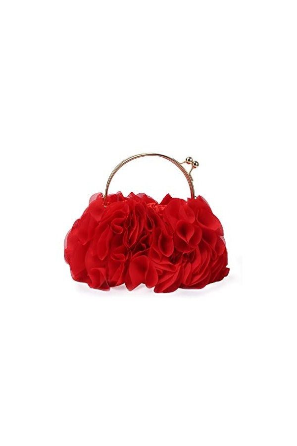 Jywmsc Femmes Floral Embrayage Sacs à main Satin Fleur Sac de soirée Party Prom Sacs à main