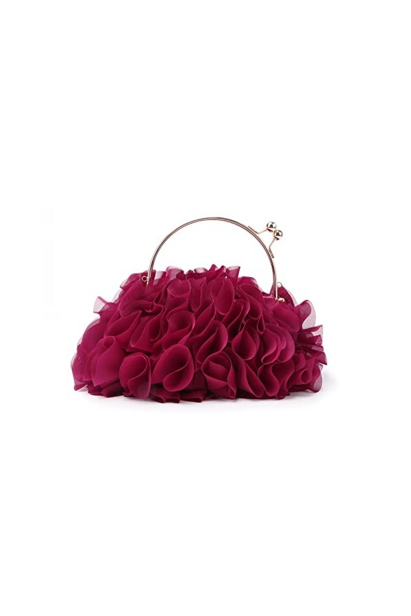 Jywmsc Femmes Floral Embrayage Sacs à main Satin Fleur Sac de soirée Party Prom Sacs à main